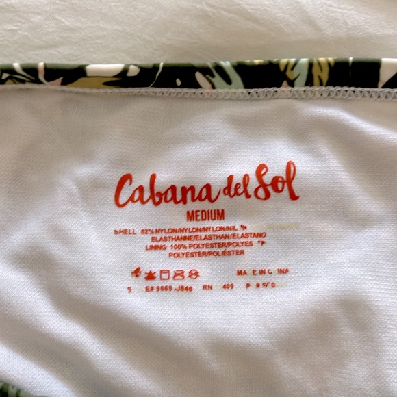 Cabana del Sol Wrap Bikini Set - Green Leaf Pattern - Picture 10 of 10